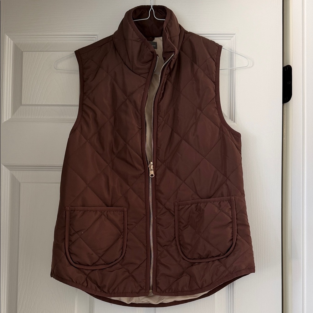 Market & Spruce Brown Quilted Vest
